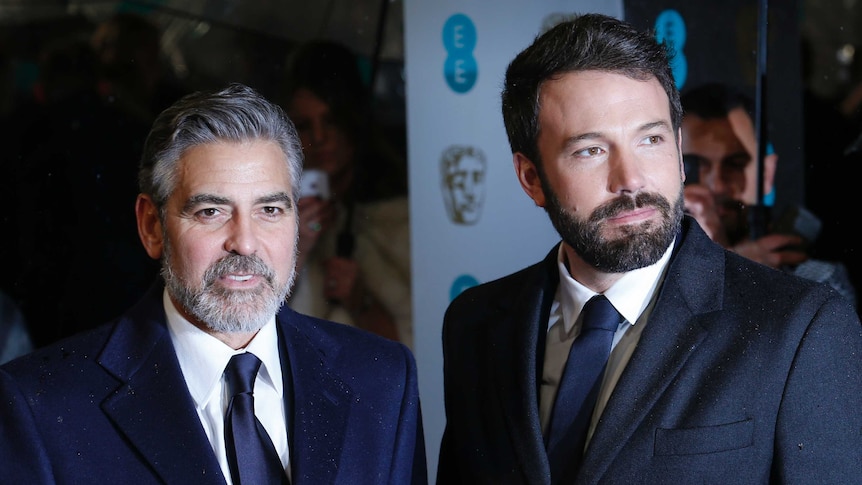 Ben Affleck and George Clooney arrive at the BAFTAs