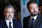 Ben Affleck and George Clooney arrive at the BAFTAs