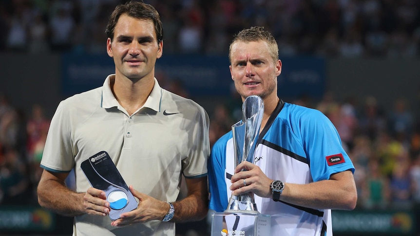 Roger Federer and Lleyton Hewitt