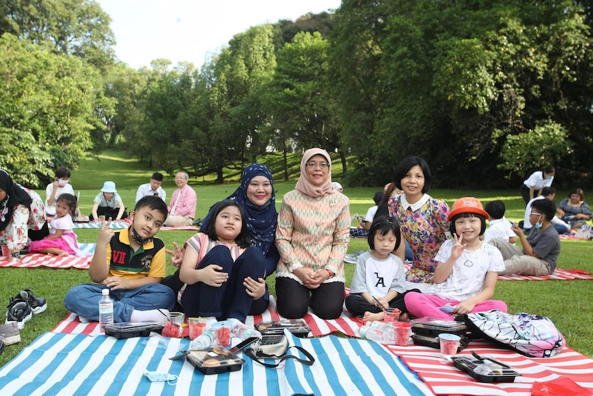 Singapore president Halimah Yacob at picnic
