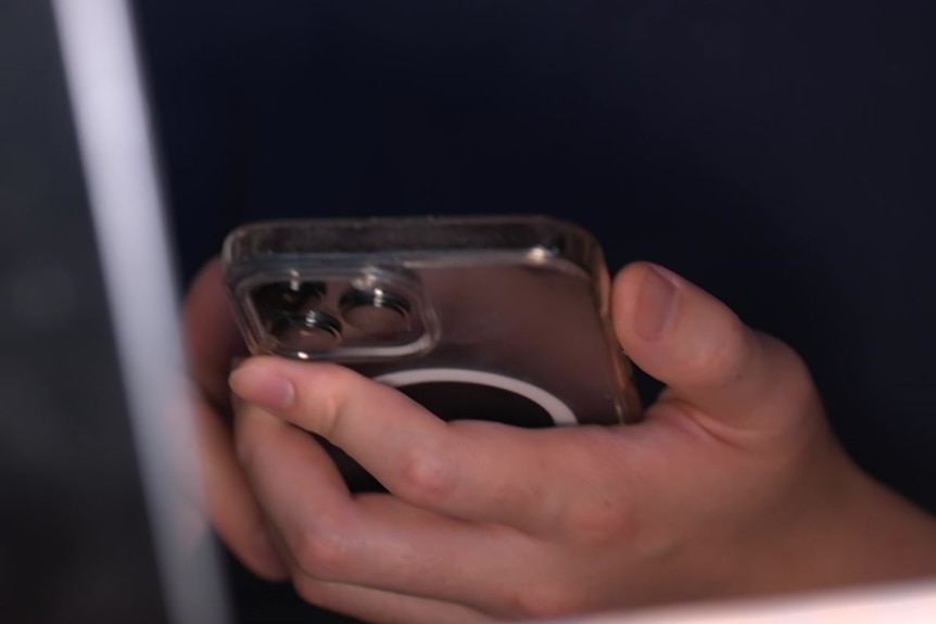 Close up of a person using a mobile phone