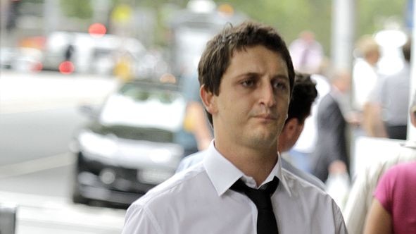 Nicholas Smallwood leaves the Magistrates court in Melbourne on February 5, 2010.