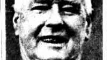 A black and white photo of a man from the page of a 1933 newspaper.