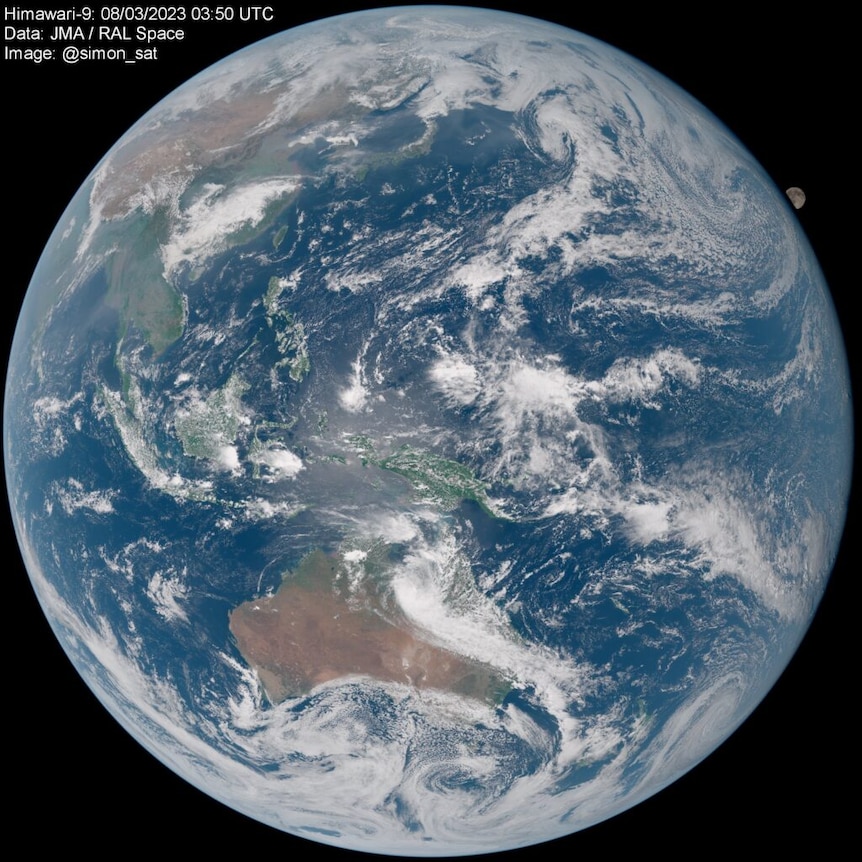 The Himawari-9 satellite takes a photo of one half of the Earth every 10 minutes