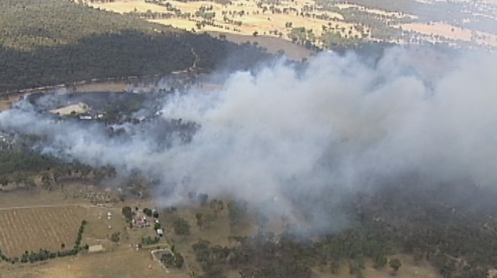 Grass fire on the hottest November day