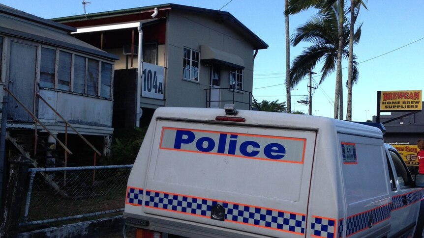 Cairns police arrested two men at this house, believed to be the Odins Warriors clubhouse.
