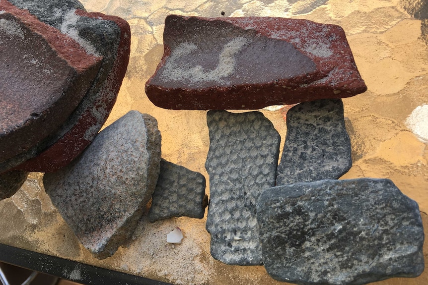 Sample pieces found on Esperance beach
