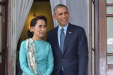 Barack Obama and Aung San Suu Kyi hold press conference in Yangon