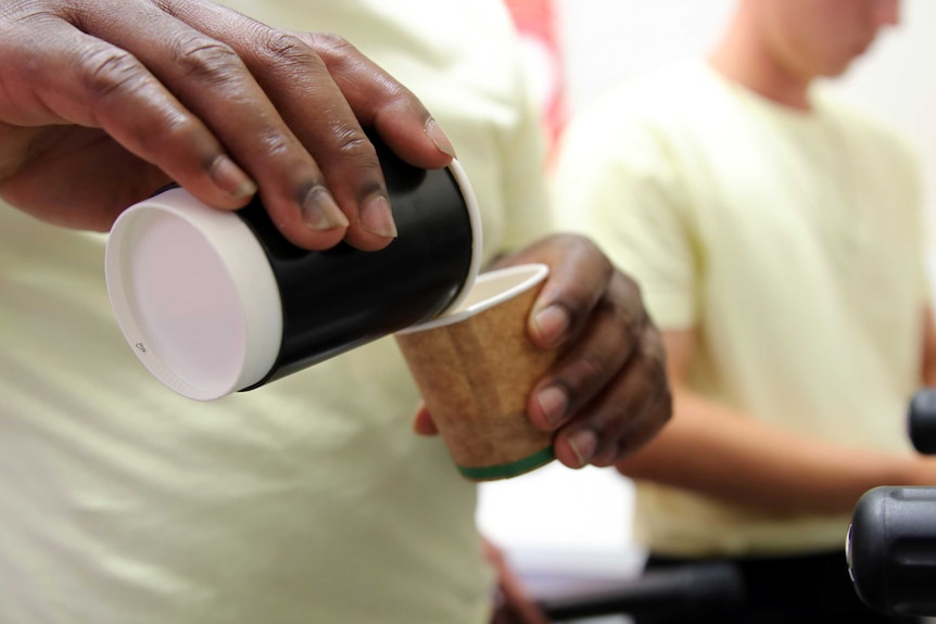 Banksia Beans Cafe coffee in cups.