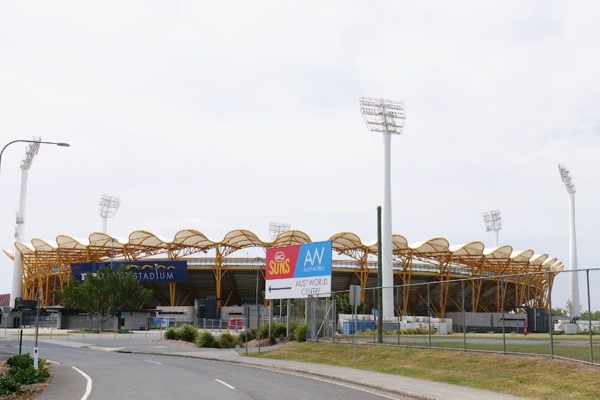 Outside of Carrara stadium on Queensland's Gold Coast on October 15, 2020.