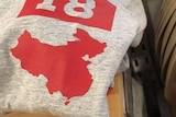 Image of a Gap T-shirt with a map of China.