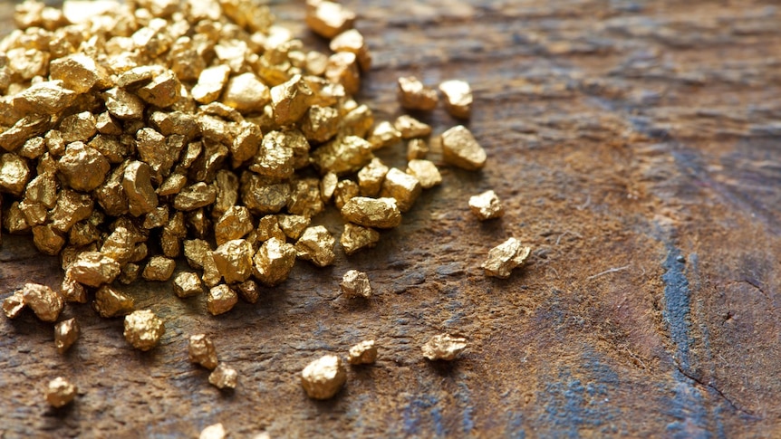 Small gold nuggets.