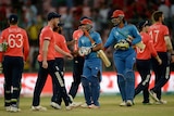 Afghanistan batsmen shake hands with England after World Twenty20 clash