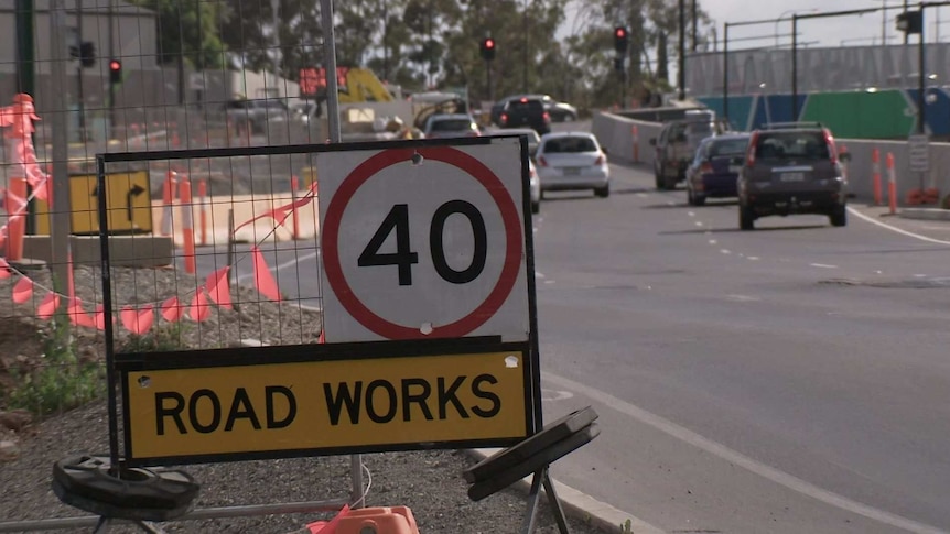 A roadworks on 40kph sign on a major road