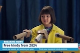 The government's ad promoting free kindy
