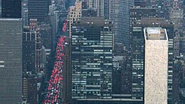 Traffic leaves New York