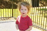 Missing four-year-old boy Thomas Bakyrey in a playground.