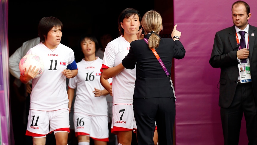 North Korean players ended up walking off the field, delaying the match by over an hour.