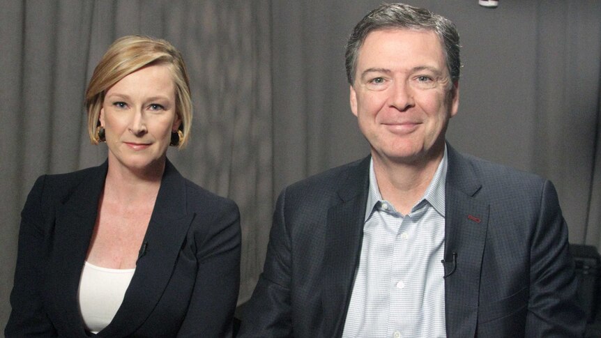 Leigh Sales with James Comey.