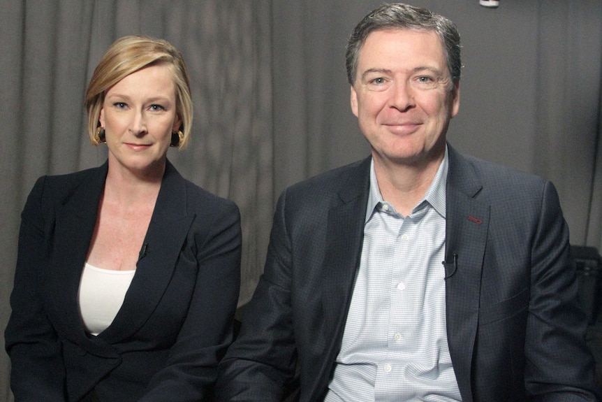 Leigh Sales with James Comey.