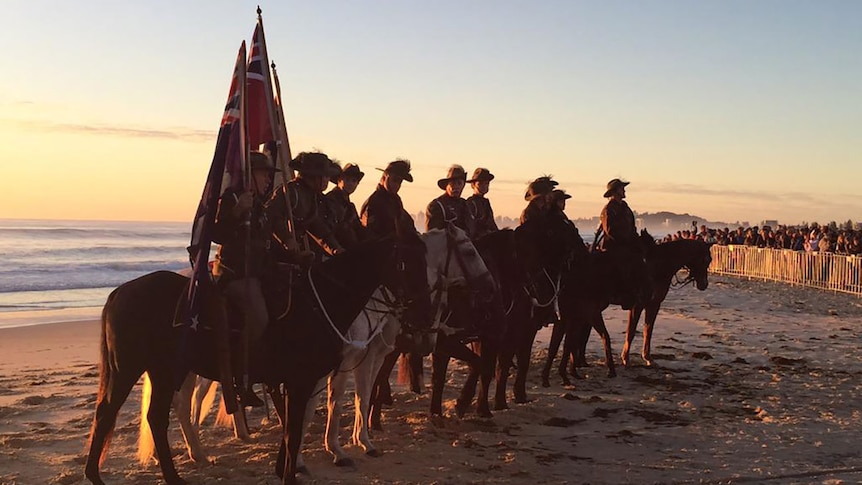 A special service at Currumbin marked the centenary of the Gallipoli landings.