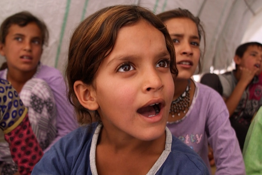 Children at Debaga camp.