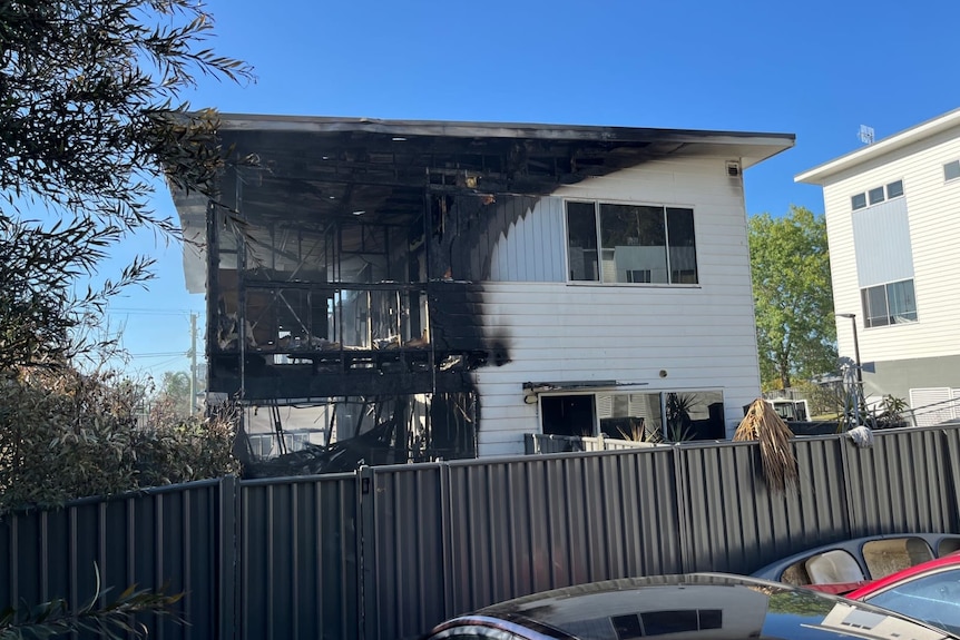 Two storey house half-burnt by lithium battery fire