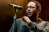 Kendrick Lamar performing live at Melbourne's Rod Laver Arena 2015