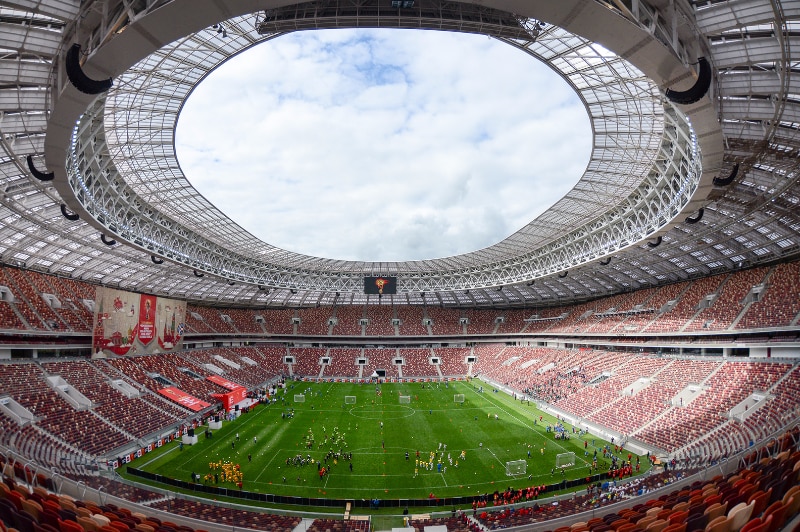 The Luzhniki stadium in Moscow