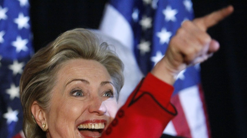 Hillary Clinton celebrates her win in Nevada.