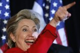 Hillary Clinton celebrates her win in Nevada.