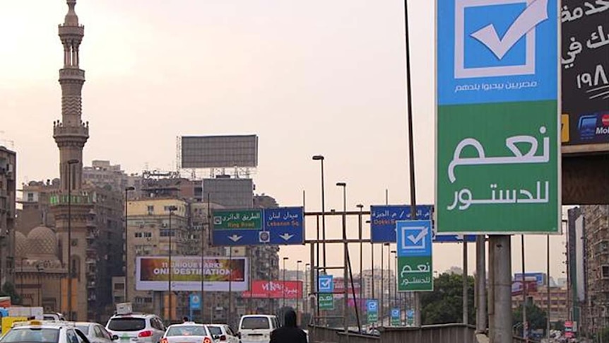 Cairo referendum sign