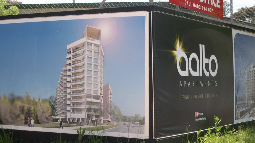 The future of Aalto Apartments in Canberra's south could be in doubt after one of its financial backers went into voluntary administration.