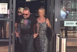 Peter Williams, father of Ingleburn siege gunman Wayne Williams emerges leaves court after being granted bail.