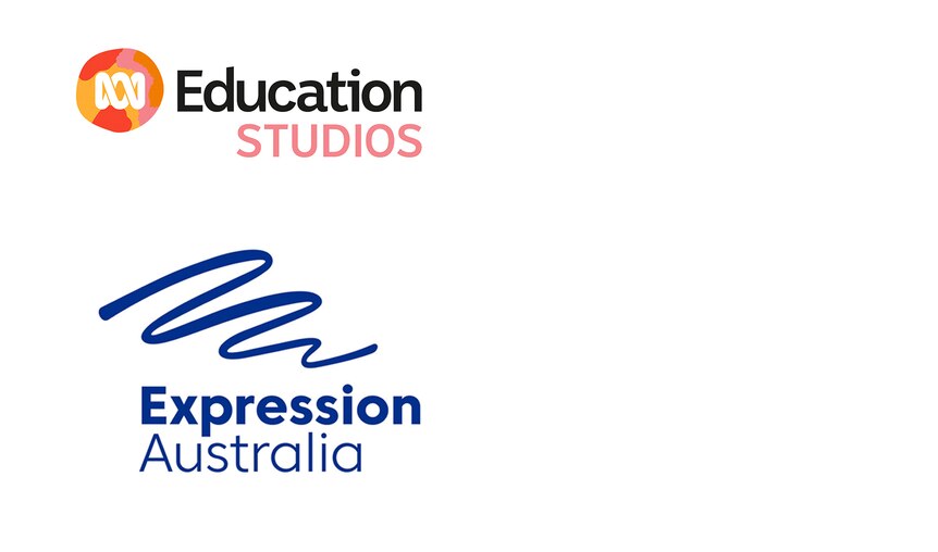 ABC Education Studios logo above Expression Australia logo
