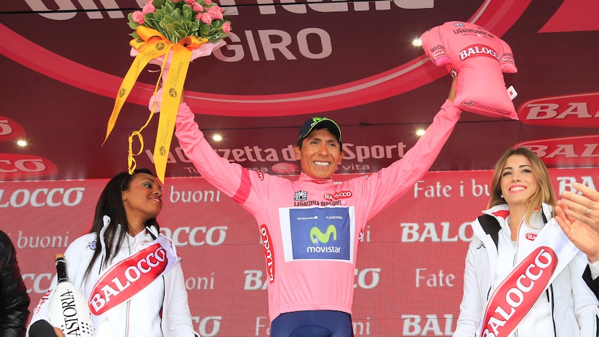 Nairo Quintana celebrates 19th stage win at Giro d'Italia