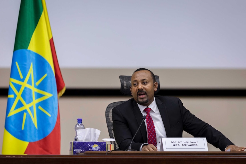 Ethiopian Prime Minister Abiy Ahmed answers questions from MPs