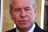 A tight head shot of WA Premier Colin Barnett.