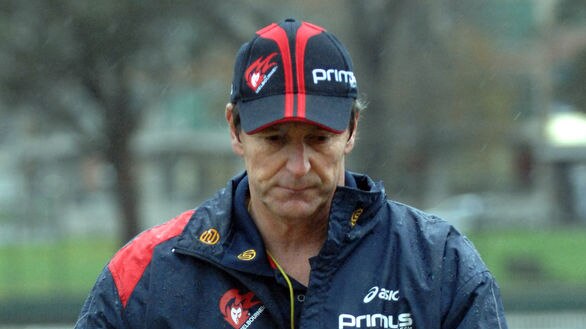 On the way out ... Neale Daniher will coach his last Melbourne game against Essendon on Friday night