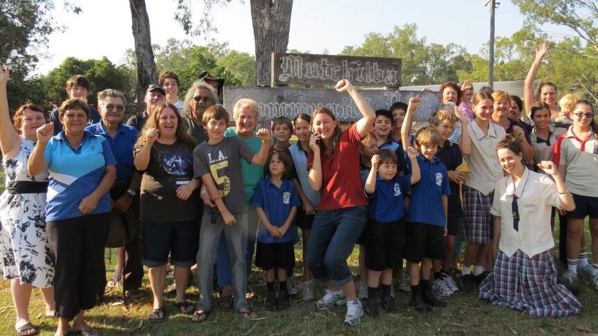 Mutchilba residents celebrate in October being officially added to the map.