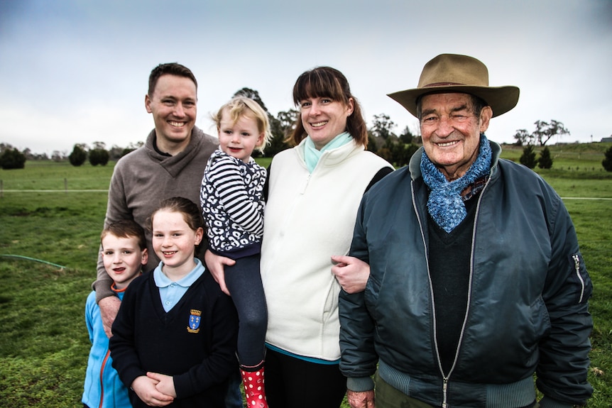 The Connor family: (back row, left to right) David, Eire with Melissa and Neil Jenner. Aidan and Siobhan (bottom, left to right)