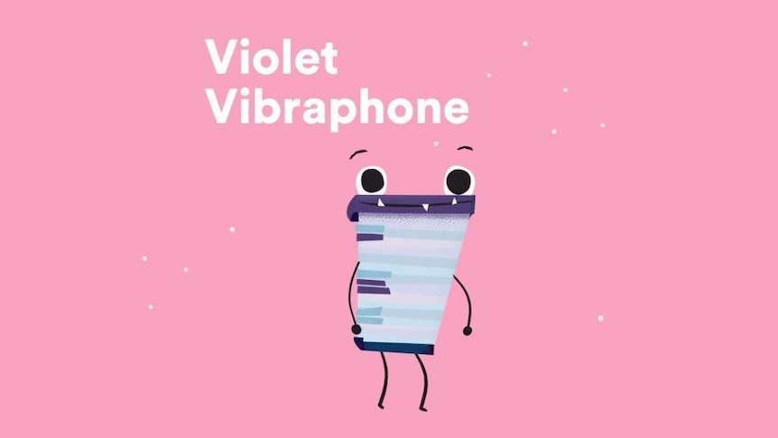 A cartoon vibraphone
