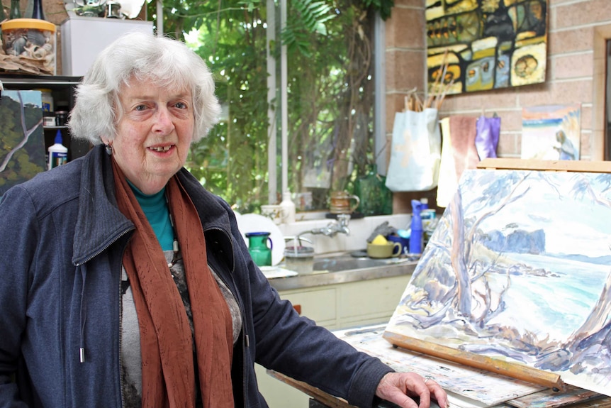 Patricia Giles in her studio