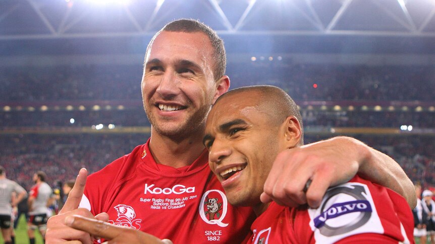 Established partnership ... Quade Cooper (L) and Will Genia during their time with the Reds