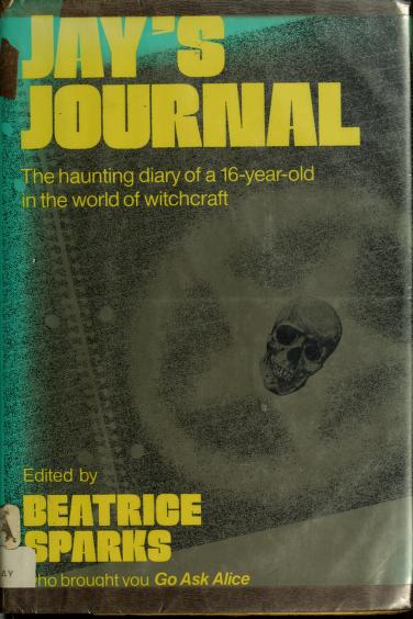 The front cover of a book shows the title JAY'S JOURNAL, a skull and dark imagery