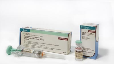 Gardasil, a cervical cancer vaccine produced by US pharmaceutical firm Merck and Co.