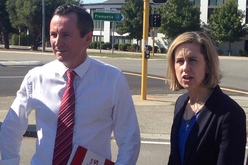 WA Opposition Leader Mark McGowan and Shadow Minister for Community Services Simone McGurk.