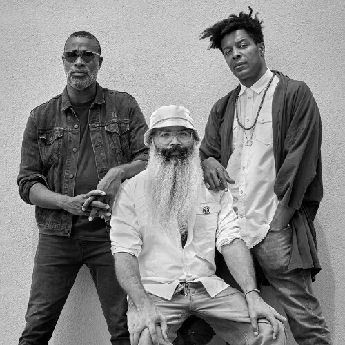 Tunde Adebimpe, Kyp Malone and Jaleel Bunton from TV On The Radio