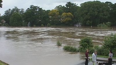 The Bellinger River in northern New South Wales has broken it banks.