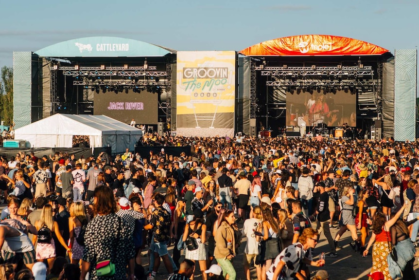The main stages at Groovin The Moo Maitland 2019